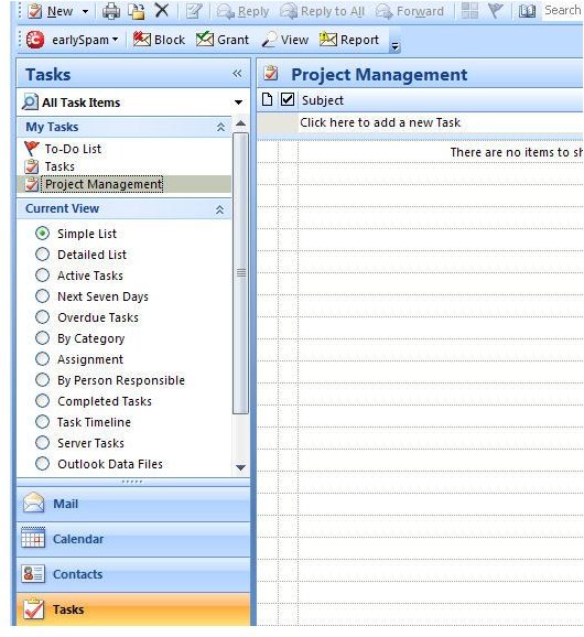complete task in outlook 2007