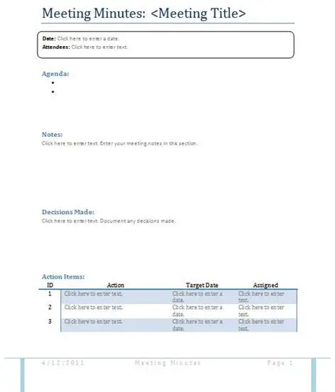 Meeting Minutes Sample How To Write Useful Meeting Minutes Brighthub Project Management