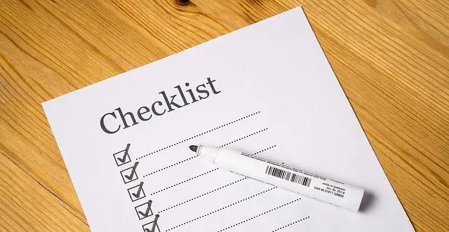 Action items in project management can be tracked as a simple checklist